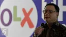 CEO OLX Indonesia, Daniel Tumiwa memberikan kata sambutan dalam acara peluncuran progam OLX Upgrade Indonesia, Jakarta, Jumat, (14/8/2015). (Liputan6.com/Johan Tallo)