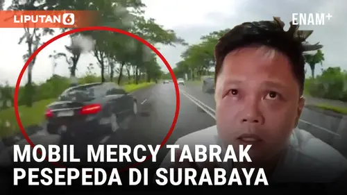 VIDEO: Viral! Tabrakan Beruntun Mobil Mercy di Surabaya