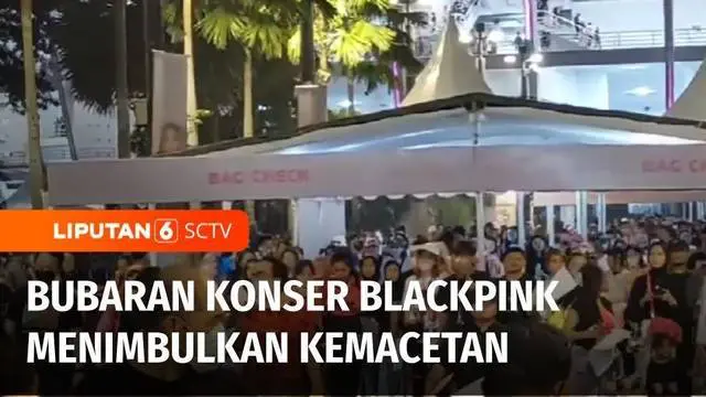 Konser girls band asal Korea, BLACKPINK, di hari kedua yang digelar di area Stadion Utama, Gelora Bung Karno, Jakarta Pusat, Minggu (12/3) malam tadi telah selesai. Ribuan orang yang keluar dari area stadion membuat arus lalu lintas mengalami kemacet...