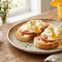 Resep Eggs Benedict Pakai Roti Tawar (AI generated)