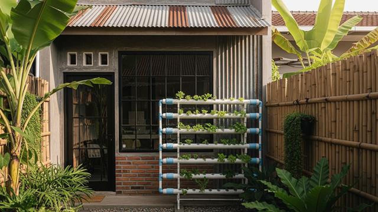 9 Desain Rumah Mungil dengan Halaman Belakang untuk Hidroponik, Tetap Nyaman dan Fungsional