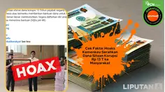 Cek Fakta: Hoaks Foto Kemenkeu Serahkan Bantuan Dana Rp 50 Juta per Keluarga dari Sitaan Korupsi
