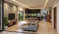 7 Desain Rumah 3 Kamar dengan Ruang Keluarga Tanpa Dinding Pembatas