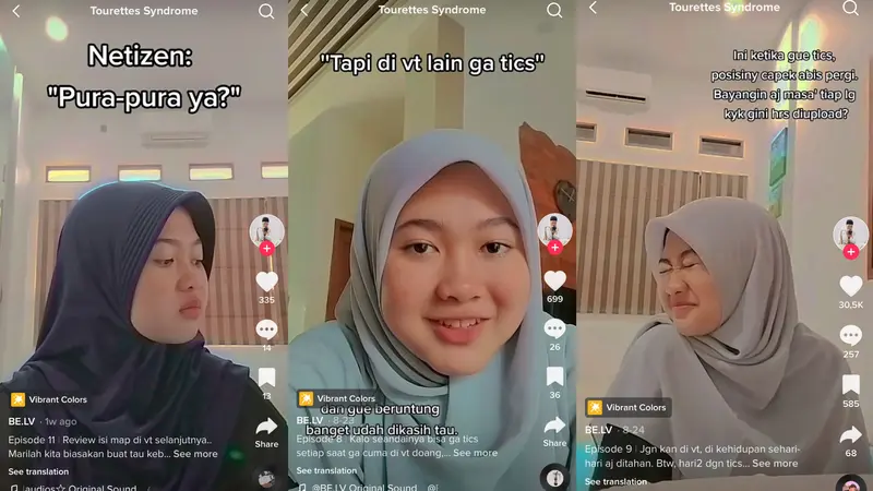 Belva Faristha, wanita berusia 16 tahun yang bagikan perjalanannya hadapi sindrom Tourette (Sumber: TikTok @be.lv)