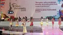 Finalis Puteri Indonesia asal Aceh saat tampil pada Malam Puncak Puteri Indonesia 2018 di JCC, Jakarta, Jumat (9/3). 39 perempuan cantik dan berbakat dari 34 provinsi yang berebut mahkota dan selempang juara. (Liputan6.com/Herman Zakharia)