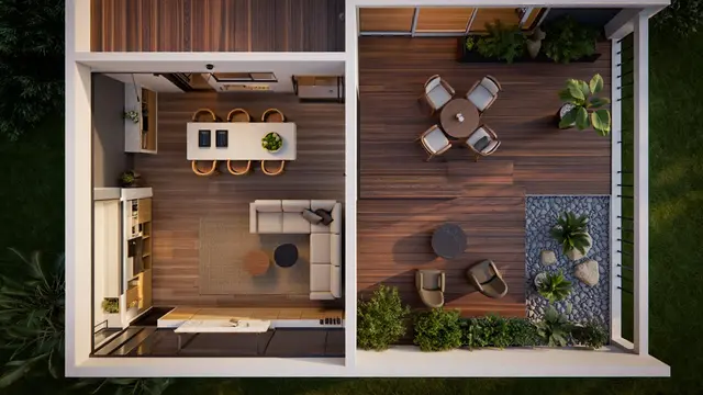 Desain Rumah 1 Lantai dengan Konsep Terbuka (Foto: Reve.com)