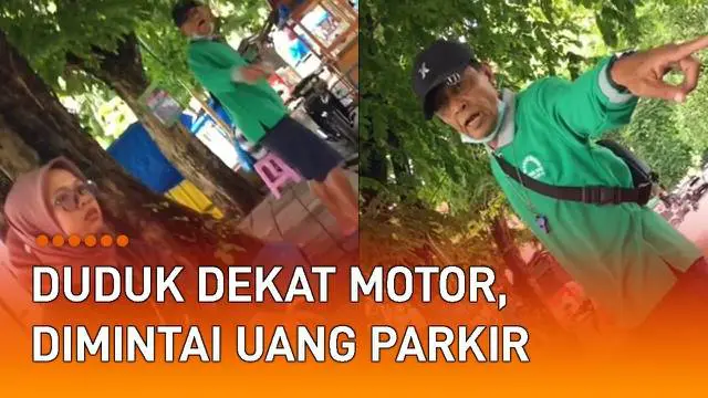 VIDEO: Duduk Dekat Motor, Dua Sejoli Dimintai Uang Parkir