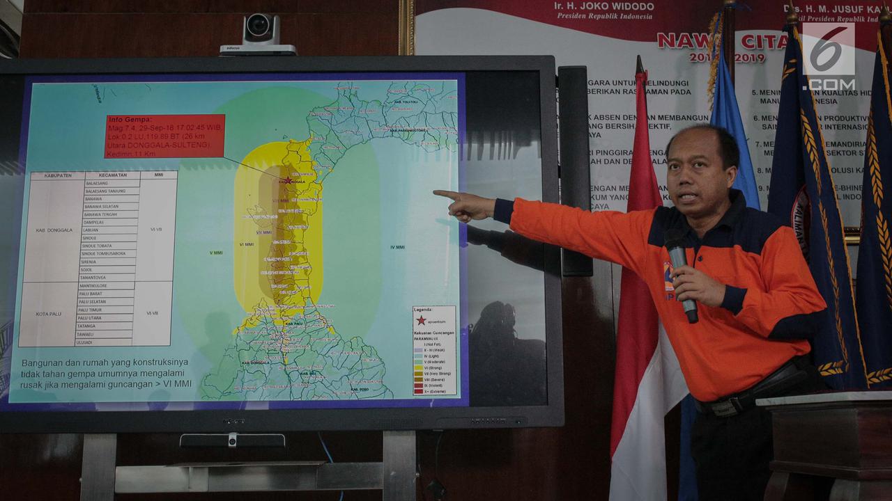 BNPB Terkait Gempa dan Tsunami di Donggala Palu
