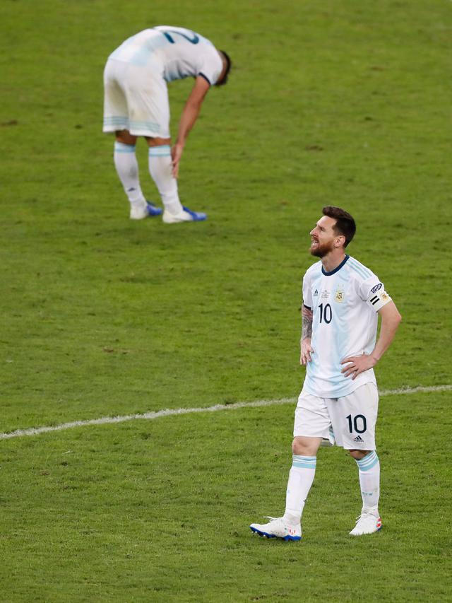 Wajah Lesu Messi Usai Argentina Dihajar Brasil