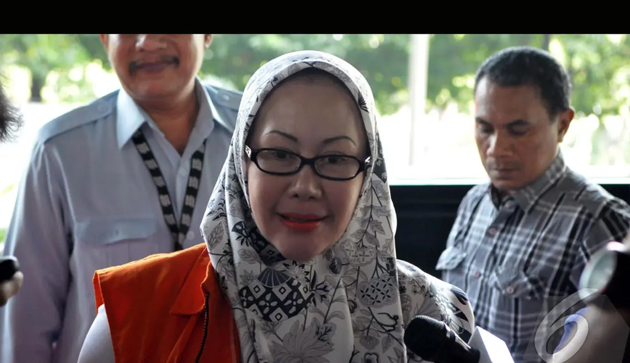 Ratu Atut terbukti menyuap Akil Mochtar saat menjabat Ketua MK dalam menangani sengketa pilkada Lebak, Banten, Senin (11/8/2014) (Liputan6.com/Panji Diksana)
