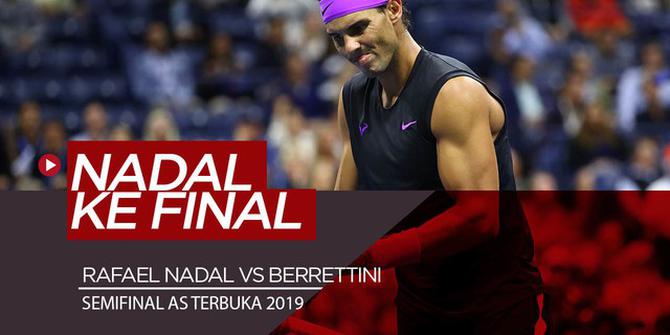 VIDEO: Kalahkan Berrettini, Rafael Nadal Lolos ke Final AS Terbuka 2019