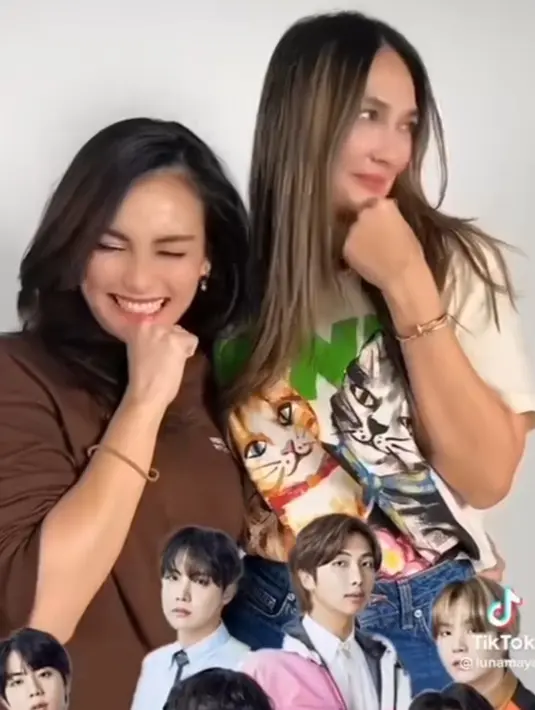 Mereka bahkan menjadikan idol KPop Korea BTS jadi alasan kuat bisa kompak. Duo Fans BTS ini memang tak ingin ketinggalan nonton konser langsung. (Liputan6.com/TikTok/@lunamaya).