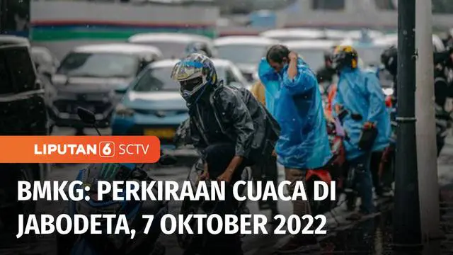 BMKG memperkirakan wilayah Jakarta, Bogor, Depok, dan Tangerang akan diguyur hujan siang hari ini, dan malam hari. BMKG juga mengeluarkan peringatan dini untuk selalu waspada terhadap potensi hujan disertai kilat atau petir dan angin kencang.