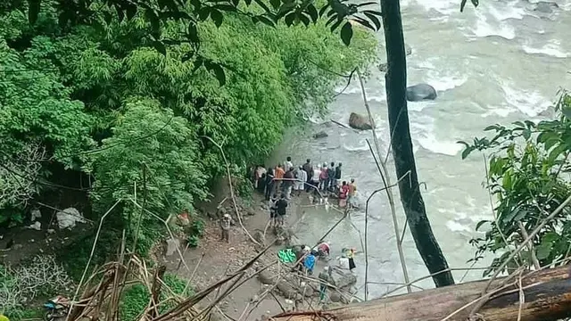 Banyak Korban Bus Sriwijaya Masuk Jurang Terseret Arus Sungai Pagar Alam