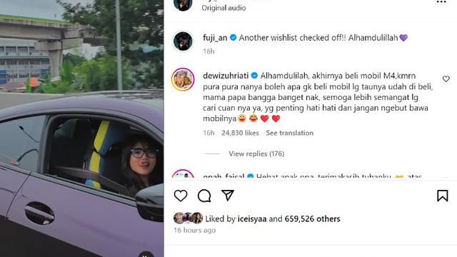 Beli Mobil Sport Baru, Ini 6 Potret Fuji Saat Test Drive di Jalanan