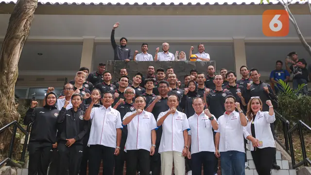 Foto: PBVSI Lepas Timnas Bola Voli Indonesia untuk Asian Games 2022 Hangzhou, Nanda dkk Diberi Target 6 Besar