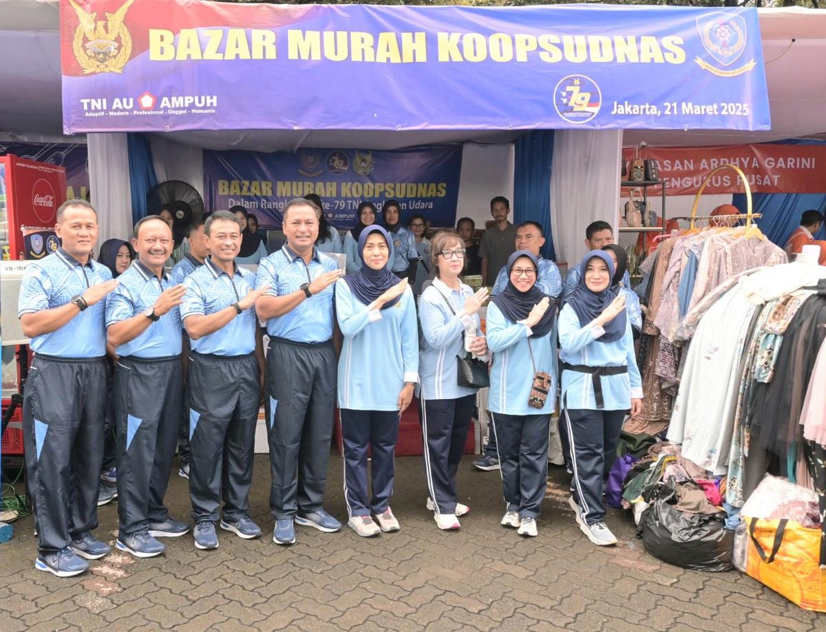 Koopsudnas Gelar Bazar Murah HUT Ke-79 TNI AU untuk Dukung Kesejahteraan Prajurit dan Masyarakat