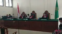 Sidang kasus Tindak Pidana Perdagangan Orang (TPPO) terkait kasus kerangkeng manusia di rumah Bupati Langkat nonaktif, Terbit Rencana Perangin Angin, di Pengadilan Negeri Stabat, Kabupaten Langkat, Sumatera Utara (Sumut).