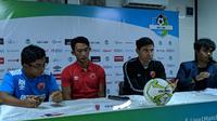 Konferensi Pers Bhayangkara FC Vs PSM di Stadion PTIK, Jakarta Selatan, Jumat (26/4/2019). (Bola.com/Muhammad Adiyaksa).