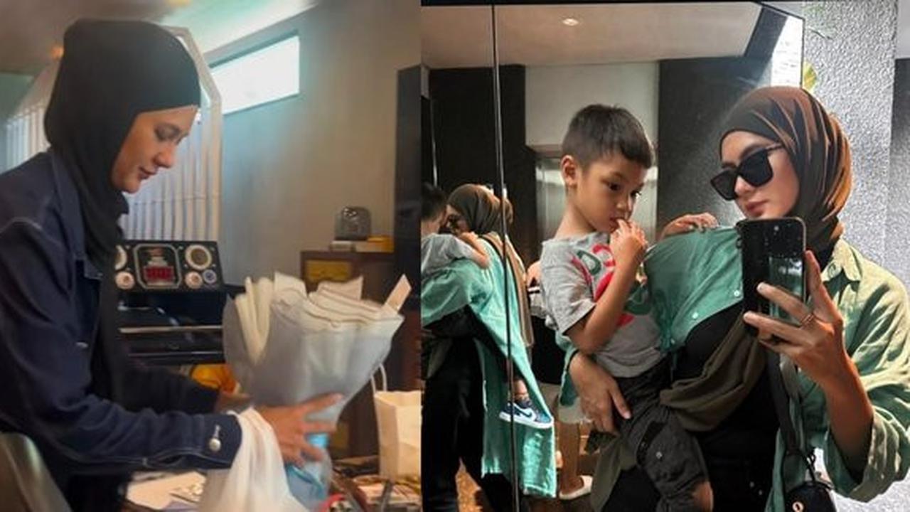 6 Foto Paula Verhoeven yang Gagal Memberikan Kejutan Ulang Tahun untuk Putranya, Karena Tidak Tahu Kenzo Sedang Berada di Luar