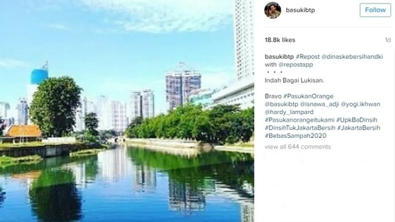 Riuh, Netizen Tanggapi Ahok tentang Sungai Indah Bagai Lukisan 