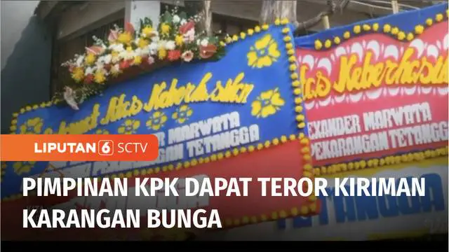 Pimpinan KPK mendapat teror dan ancaman dari orang tidak dikenal. Teror disampaikan melalui aplikasi percakapan dan kiriman karangan bunga.