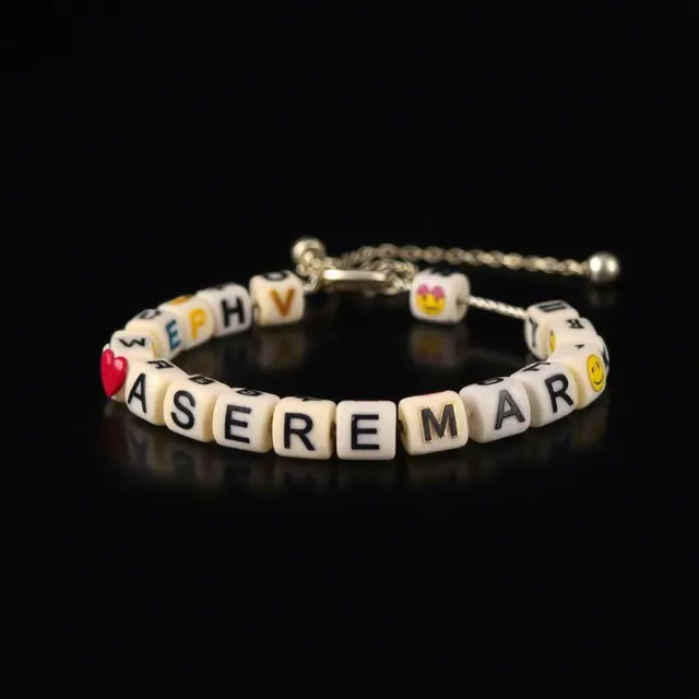 Model Gelang dari Manik-Manik Huruf