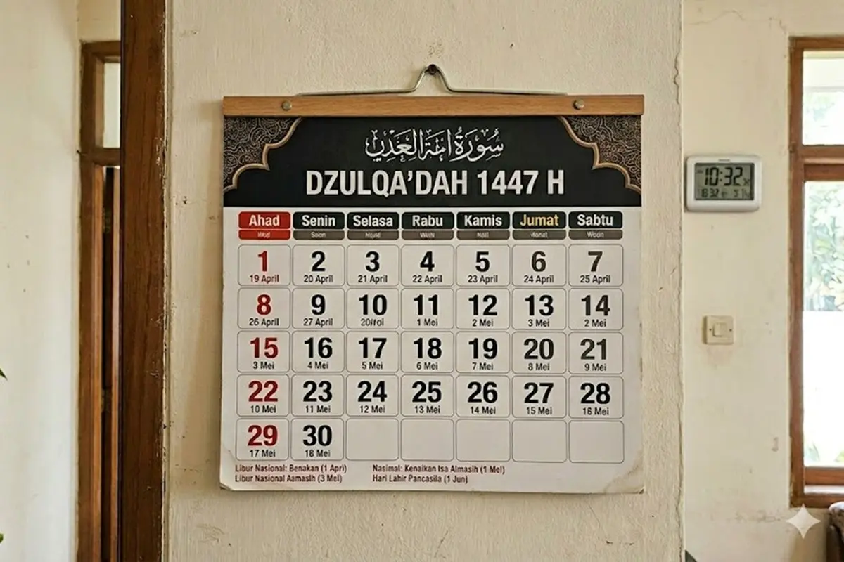 Ilustrasi Kalender Bulan Zulkaidah