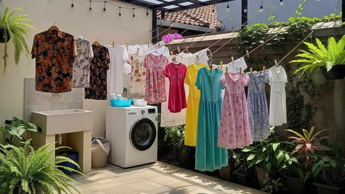 Ruang Cuci Jemur Mini Anti Sumpek: Trik Menyembunyikan Jemuran Tanpa Mengorbankan Cahaya