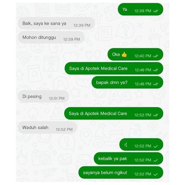 6 Chat Kocak Driver Ojol Lupa dengan Penumpang dan Orderan Ini Bikin Tepuk Jidat