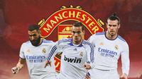 Manchester United - Karim Benzema, Wesley Sneijder, Gareth Bale (Bola.com/Adreanus Titus)