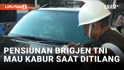 VIDEO: Terobos Jalur Busway, Brigjen Pensiunan TNI Sempat Berupaya Kabur Saat akan Ditilang