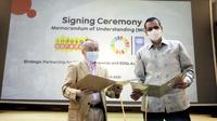 UNDP dan Indosat Ooredoo tanda tangani MoU terkait penanggulangan Covid-19 dan percepatn capaian SGDs di Indonesia, Rabu (31/3/2021). (Dok: Indosat Ooredoo)