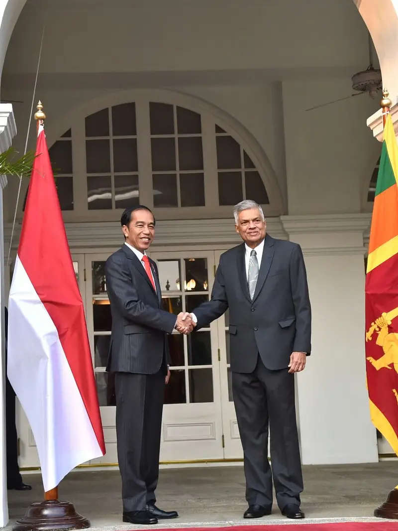 Presiden RI Joko Widodo bersama dengan Perdana Menteri Sri Lanka Ranil Wickremesinghe di Colombo (25/1/2018) (sumber: Sekretariat Presiden RI)