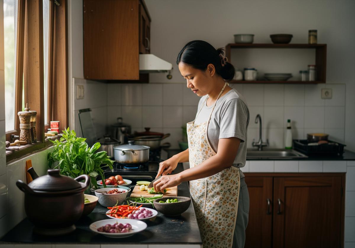 Membuat Bihun Kuah Bumbu Iris