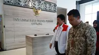 Kepala BPIP Prof. Drs. K.H. Yudian Wahyudi, M.A., Ph.D. melakukan kunjungan kerja kerja ke Pos Lintas Batas Negara (PLBN) Indonesia-Malaysia, Entikong, Kalimantan Barat, Kamis, (21/9).