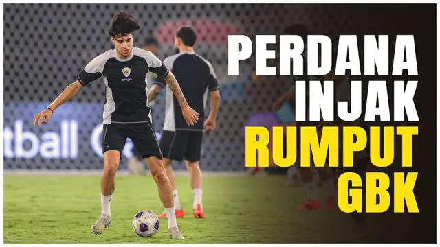 Momen Kevin Diks menginjakkan kaki perdana di Stadion Gelora Bung Karno setelah bergabung dengan Timnas Indonesia