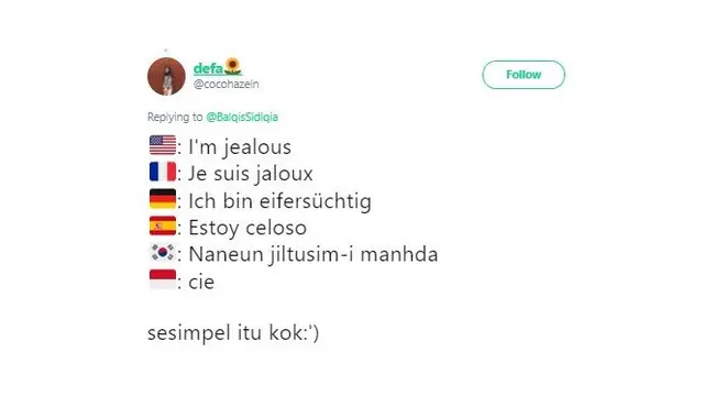Terjemahan Cemburu