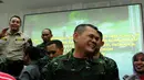 Meski tidak lagi mengemban jabatan sebagai KSAD Budiman masih bisa tertawa saat acara buka bersama di Markas TNI yang digelar Senin (21/07/14) (Liputan6.com/Andrian M Tunay)
