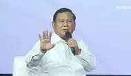 Ketua Umum Partai Gerindra Prabowo Subianto saat menghadiri acara adu gagasan Calon Presiden di Universitas Gadjah Mada (UGM). (Dok. Tangkapan Youtube Najwa Shihab)