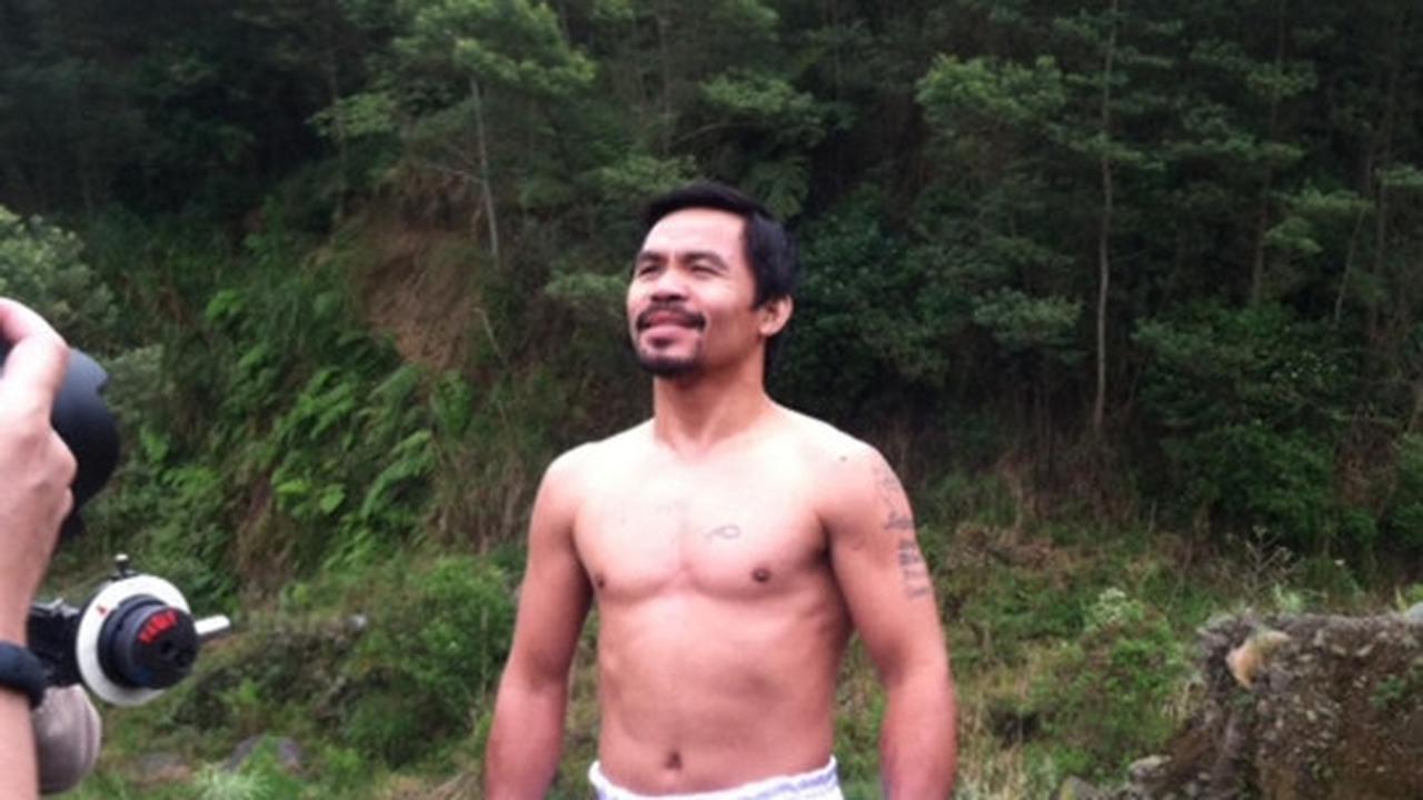 Gaya Manny Pacquiao syuting iklan jamu di kaki Gunung Merapi