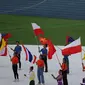 Dalam sejarah SEA Games, kejadian bendera Indonesia dipasang terbalik bukan kali pertama terjadi saat pembukaan SEA Games 2023 Kamboja. Pada SEA Games 2017 saat Malaysia menjadi tuan rumah insiden serupa juga terjadi meski berbeda bentuk kesalahannya. (Bola.com/Abdul Aziz)