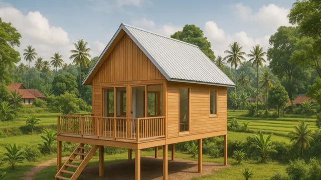 Rumah Scandinavian yang Cocok Dibangun di Kampung/via AI