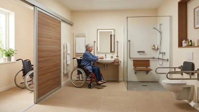 Desain Kamar Mandi yang Nyaman untuk Lansia Pengguna Kursi Roda