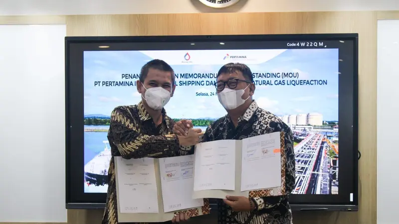 PT Pertamina International Shipping (PIS) menandatangani nota kesepahaman dengan PT Badak NGL untuk pengembangan bisnis gas alam cair (LNG). (Dok Pertamina)