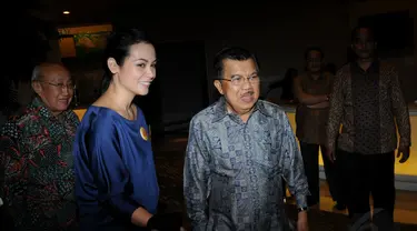 Wakil Presiden terpilih, Jusuf Kalla, hadir dalam acara nonton bareng film Tabula Rasa di Jakarta, (15/9/2014). (Liputan6.com/Helmi Fithriansyah)