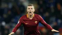 Penyerang andalan AS Roma, Edin Dzeko. (Anglo Carconi/ANSA via AP)