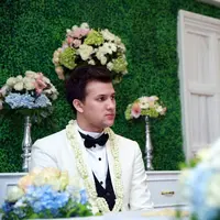 Khidmat dan sakralnya suasana akad nikah Risty Tagor dan Stuart Collin (M. Akrom Sukarya/Bintang.com)