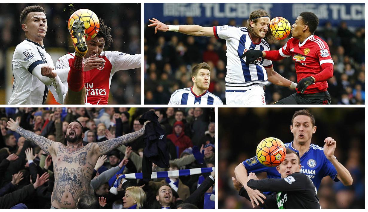 Foto terbaik Liga Premier Inggris pekan ke-29 diwarnai oleh aksi penyerang Manchester United, Anthony Martial, yang seperti akan mencium bola. Berikut 10 foto terbaik Liga Inggris pekan ke-29. 