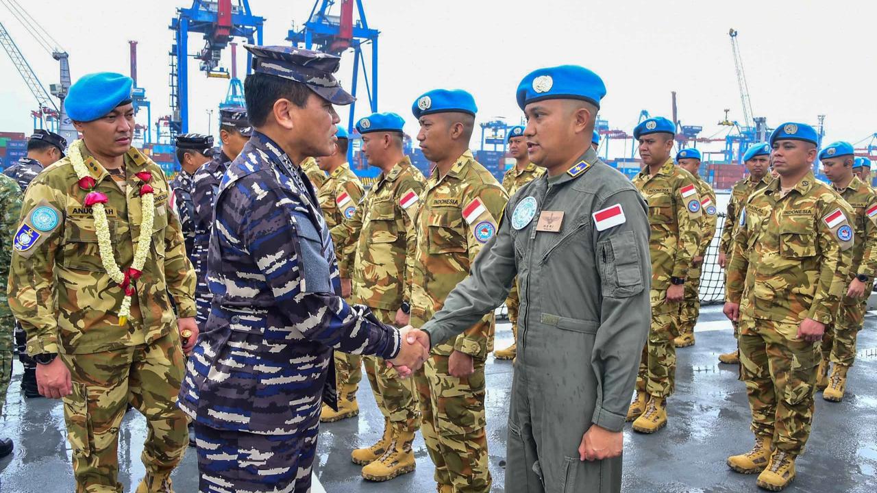FOTO: 120 Prajurit TNI AL Kembali ke Tanah Air Usai Misi Perdamaian PBB di Lebanon
